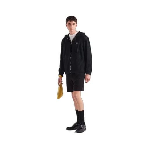 Terrycloth hoodie jacket