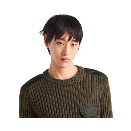 Wool and cashmere crew-neck sweater