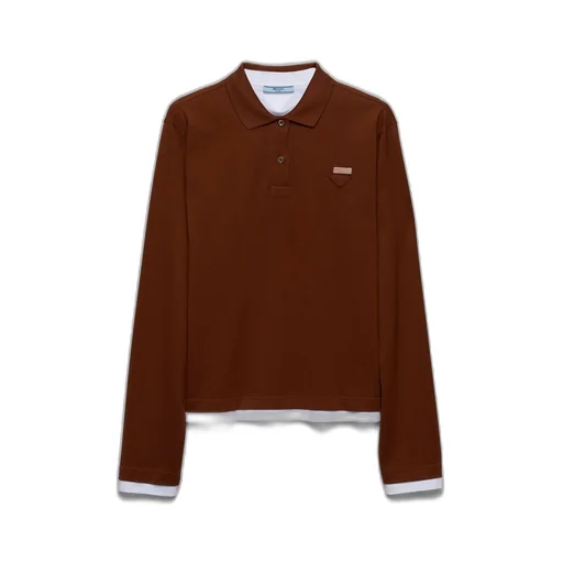 Piqué and jersey polo shirt