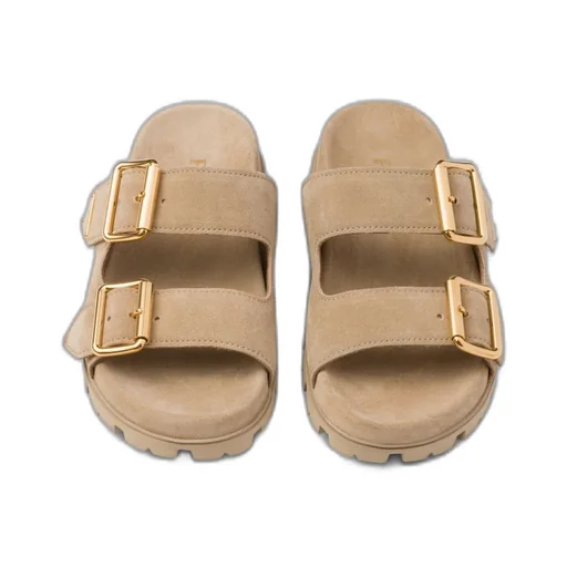 Suede strap slides