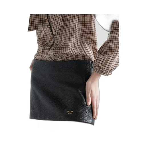 Nappa leather miniskirt
