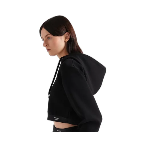 Cotton fleece and Re-Nylon hoodie