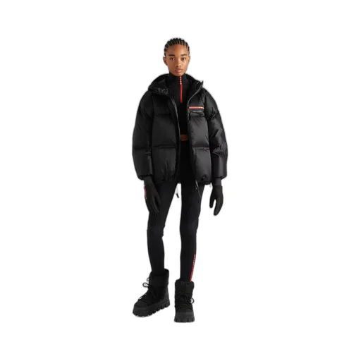 Oversized technical Re-Nylon down jacket