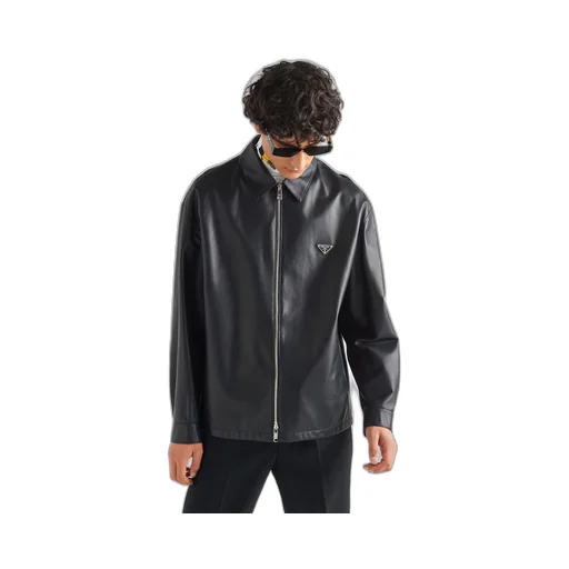 Nappa leather blouson jacket