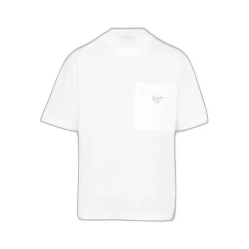 Re-Nylon and jersey T-shirt