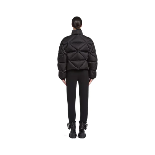 Re-Nylon Gabardine cropped down jacket
