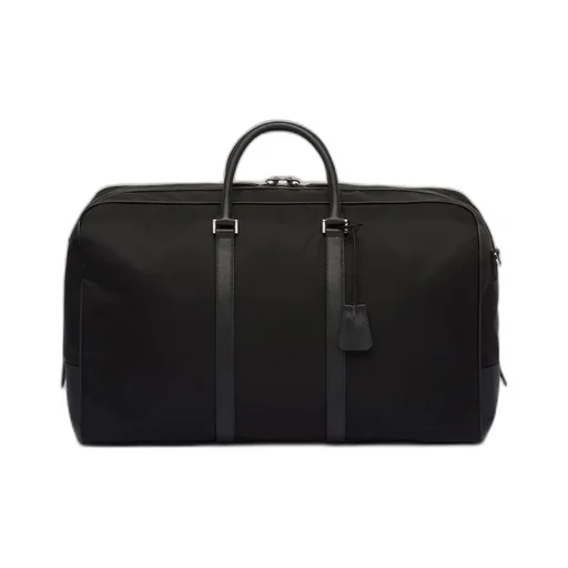 Re-Nylon and Saffiano leather duffle bag
