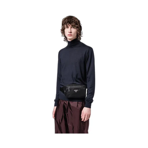 Re-Nylon and Saffiano leather belt bag