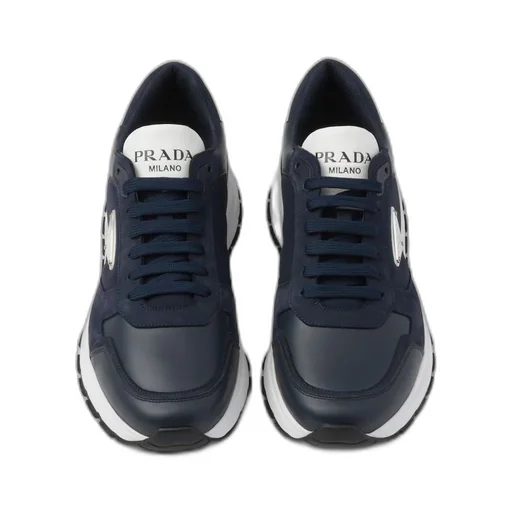 Nubuck and Re-Nylon high-top sneakers