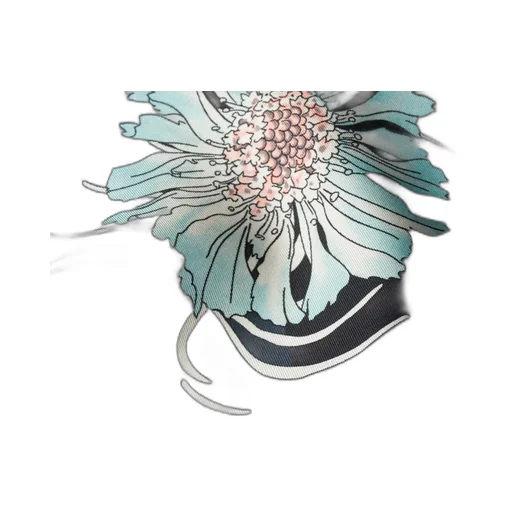 Printed silk twill foulard