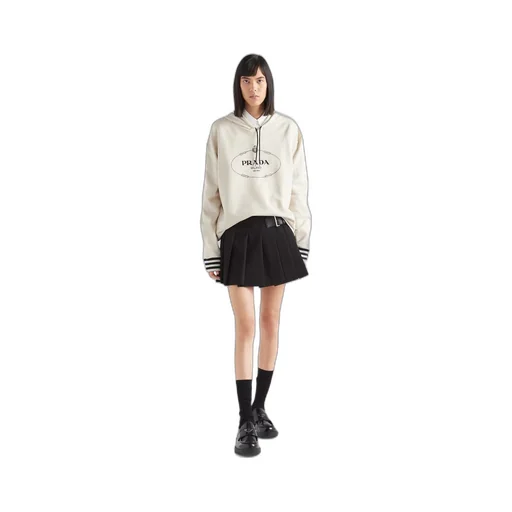 Oversized cotton fleece hoodie
