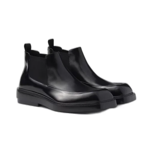 Brushed leather Chelsea boots