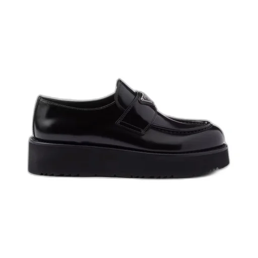 Brushed leather loafers