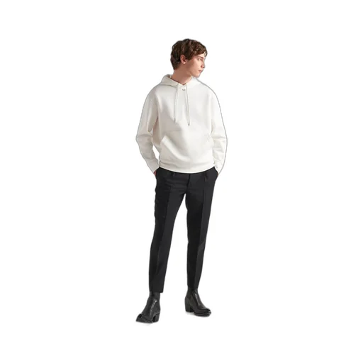 Technical cotton hoodie