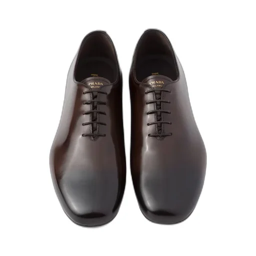 Brushed leather lace-ups