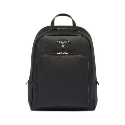 Saffiano leather backpack