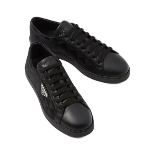 Leather and Re-Nylon sneakers