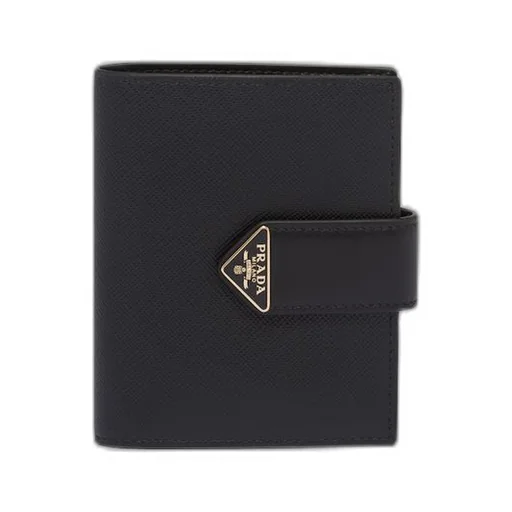 Small Saffiano and smooth leather wallet