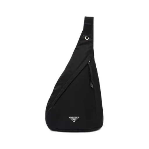 Re-Nylon and leather backpack