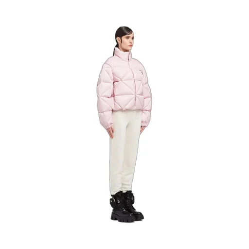 Re-Nylon Gabardine cropped down jacket