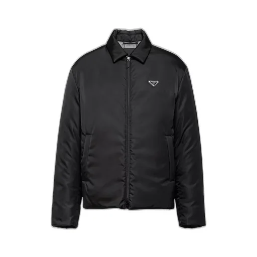 Cropped Re-Nylon down jacket