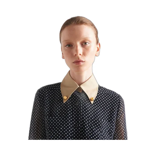 Polka-dot georgette dress