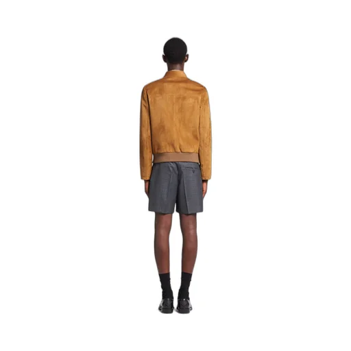 Suede bomber jacket