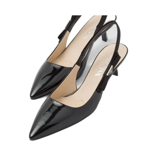 Patent leather slingbacks