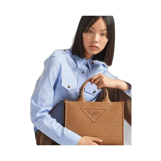 Small leather Prada Symbole bag with topstitching