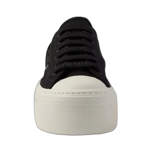 Laced fabric sneakers