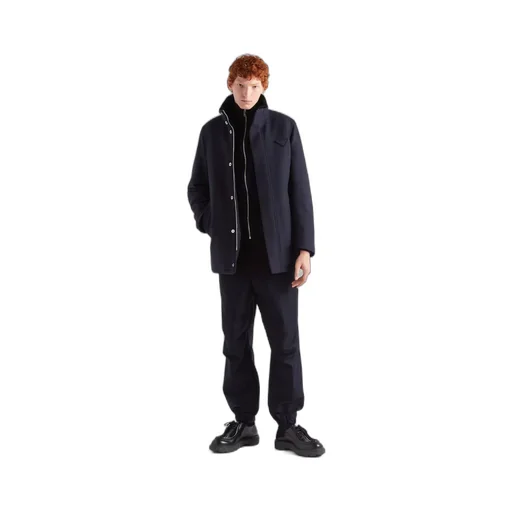 Wool blend and shearling jacket