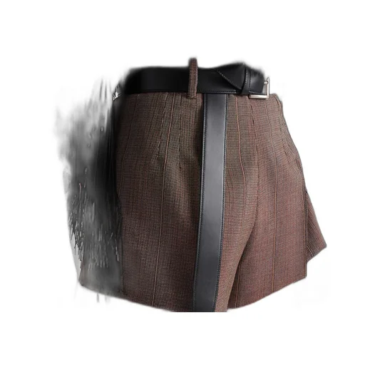 Pinstripe wool shorts