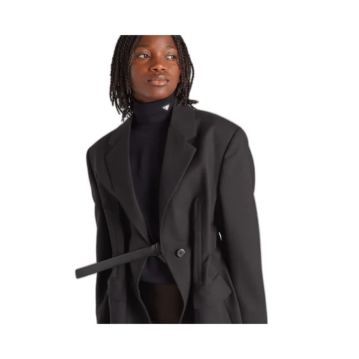 Single-breasted wool jacket