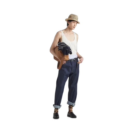 Straight jeans in selvedge denim