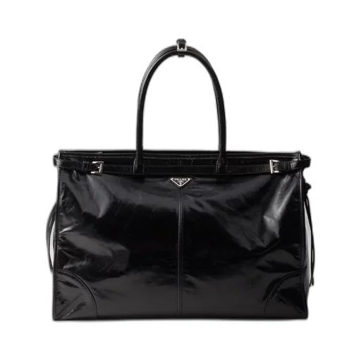 Leather tote bag