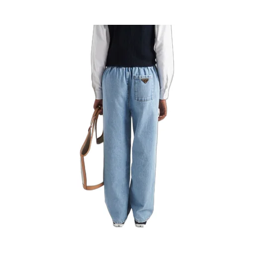 Wide denim jeans