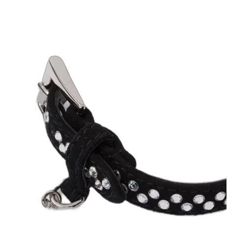Suede bracelet with crystals