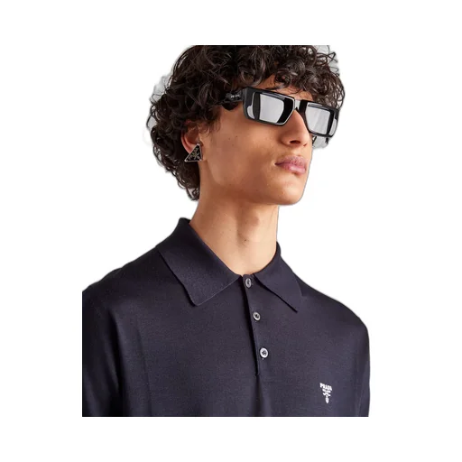 Superfine wool polo shirt