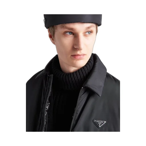 Cropped Re-Nylon down jacket
