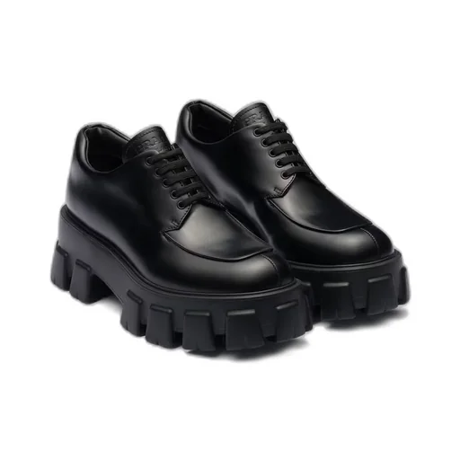 Monolith brushed leather lace-up shoes