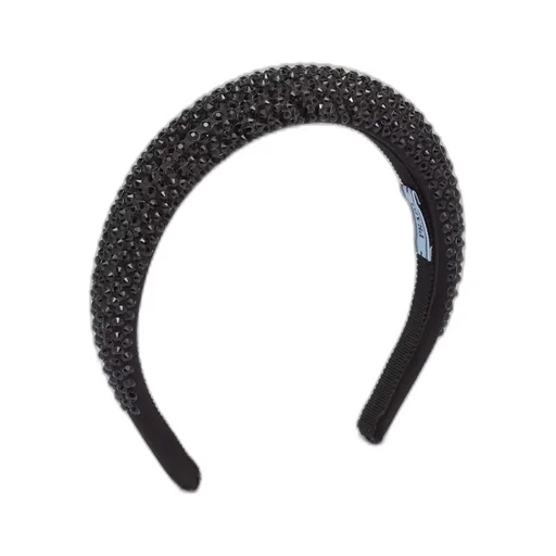 Satin hairband with crystals