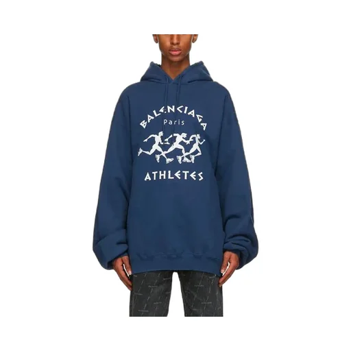 Balenciaga Athletes Print Oversized Hoodie
