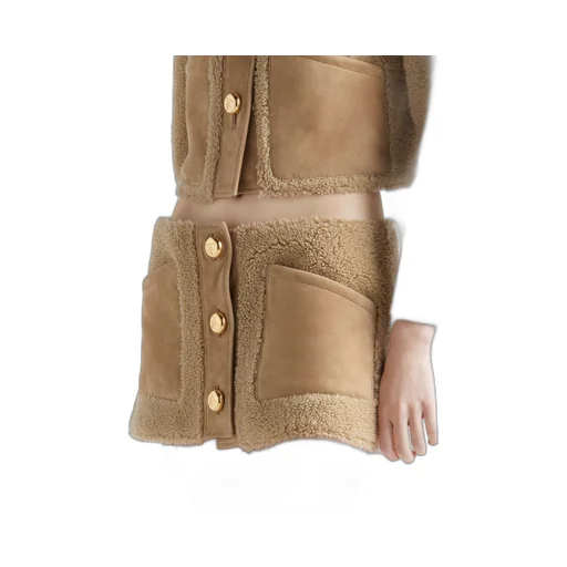 Shearling skirt