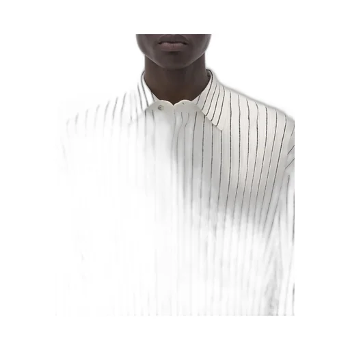 Pinstripe Knitted Linen Shirt