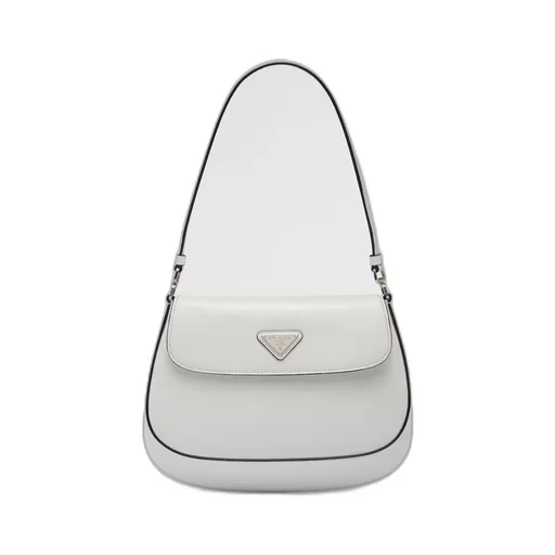 Prada Cleo brushed leather shoulder bag with flap
