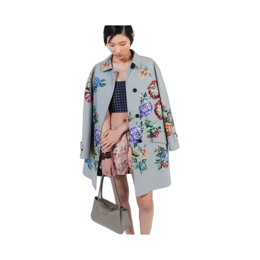 Floral print jacquard shorts