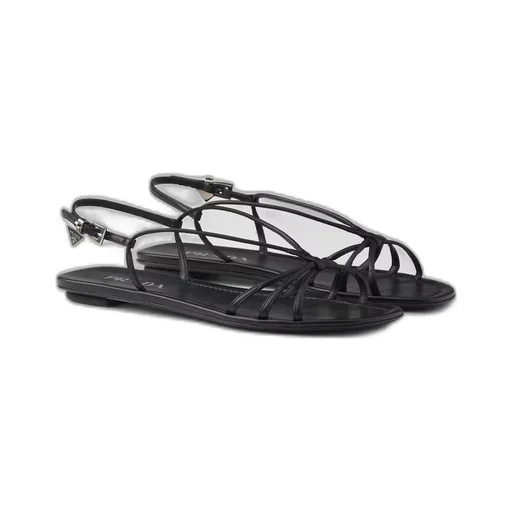 Flat leather sandals