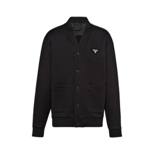 Cotton fleece cardigan