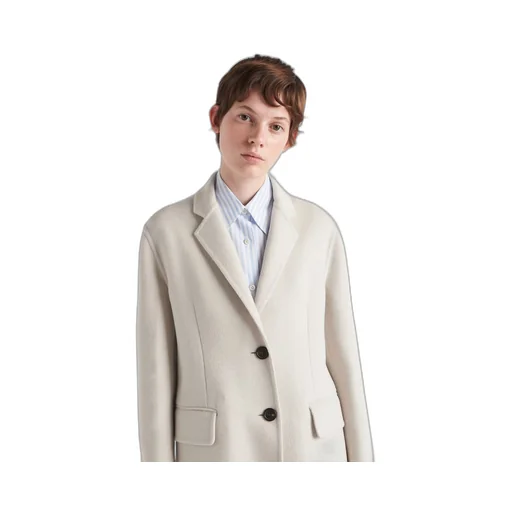 Single-breasted cashgora coat