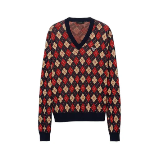 Argyle cotton sweater